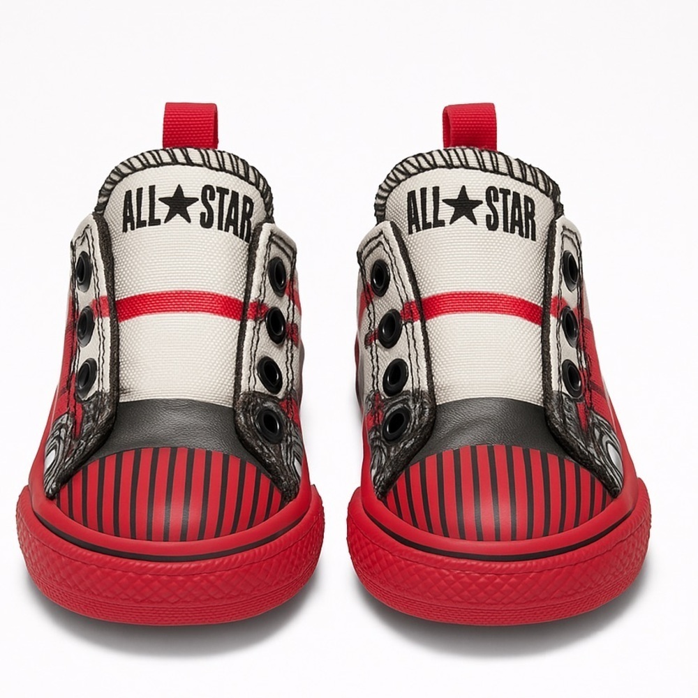 Converse Chuck Taylor All Star Toddler Slip-On Sneakers – Red/Black (Size 4 )